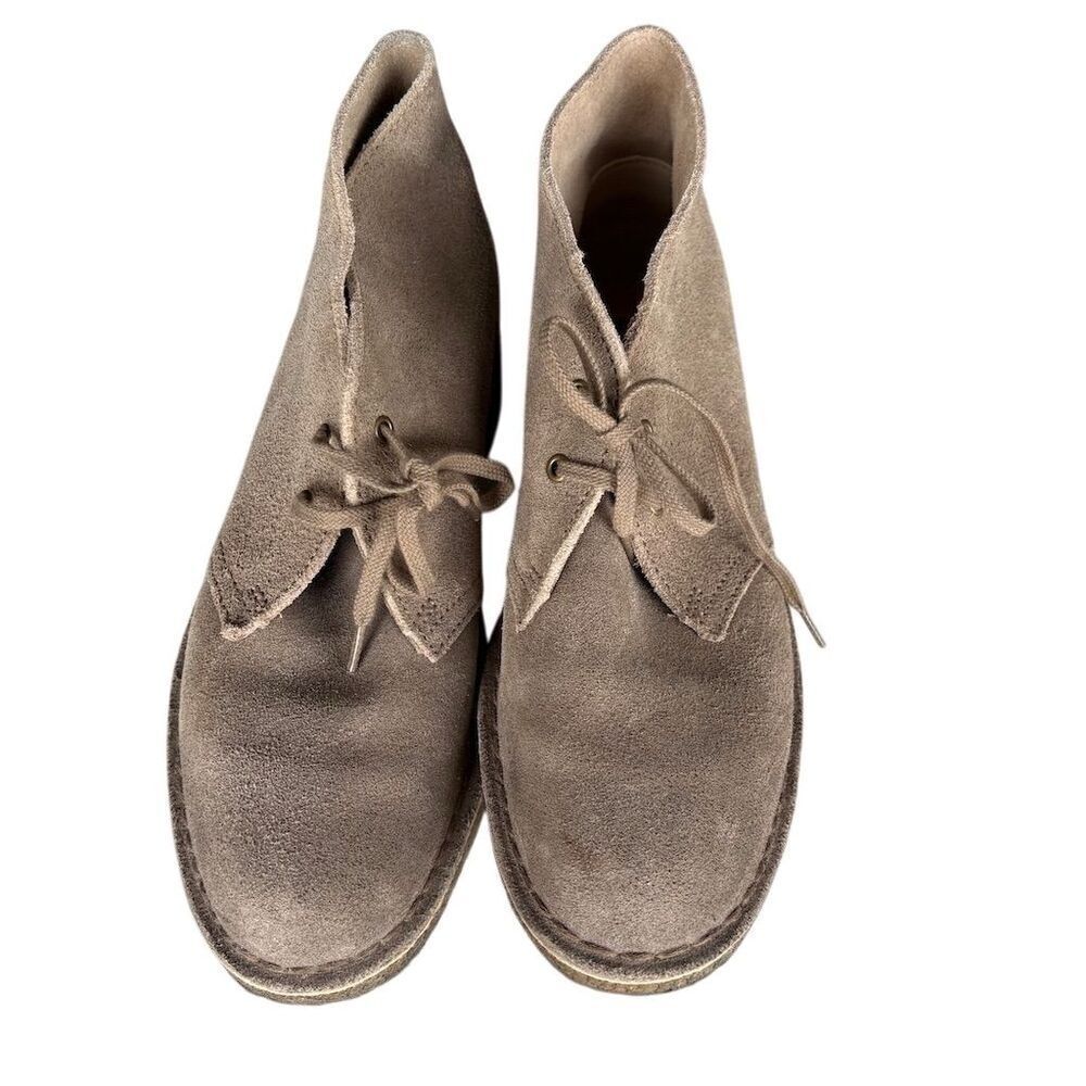 Clarks Originals Women's Desert Boot Taupe Suede Ankle Size 8 Casual